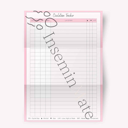 Ovulation tracking chart